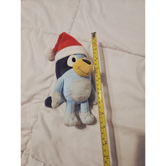 Bluey Blue Dog Plush 10" Santa Hat Christmas Holiday Kids Toy Stuffed Animal. D - Picture 2 of 3